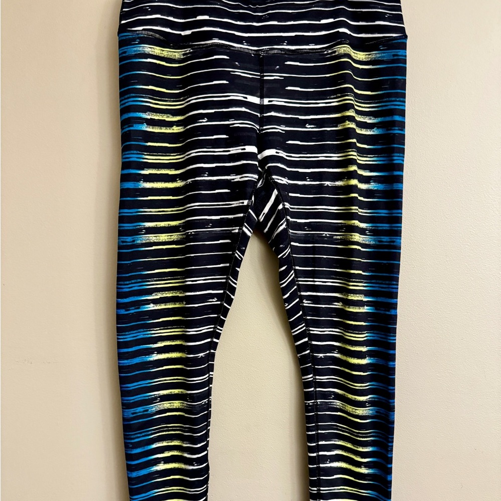 Zella Multi-colored Striped Leggings Size L